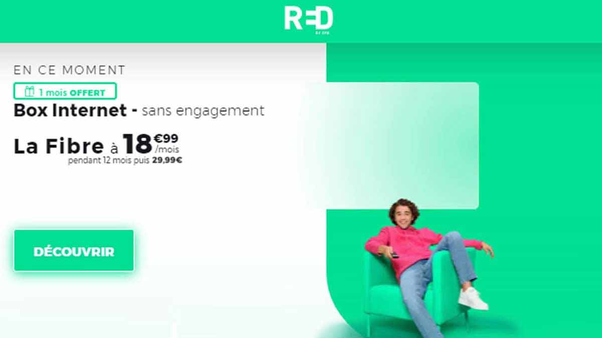 La box Internet Fibre triple play la plus intéressante du marché, c'est chez RED by SFR !