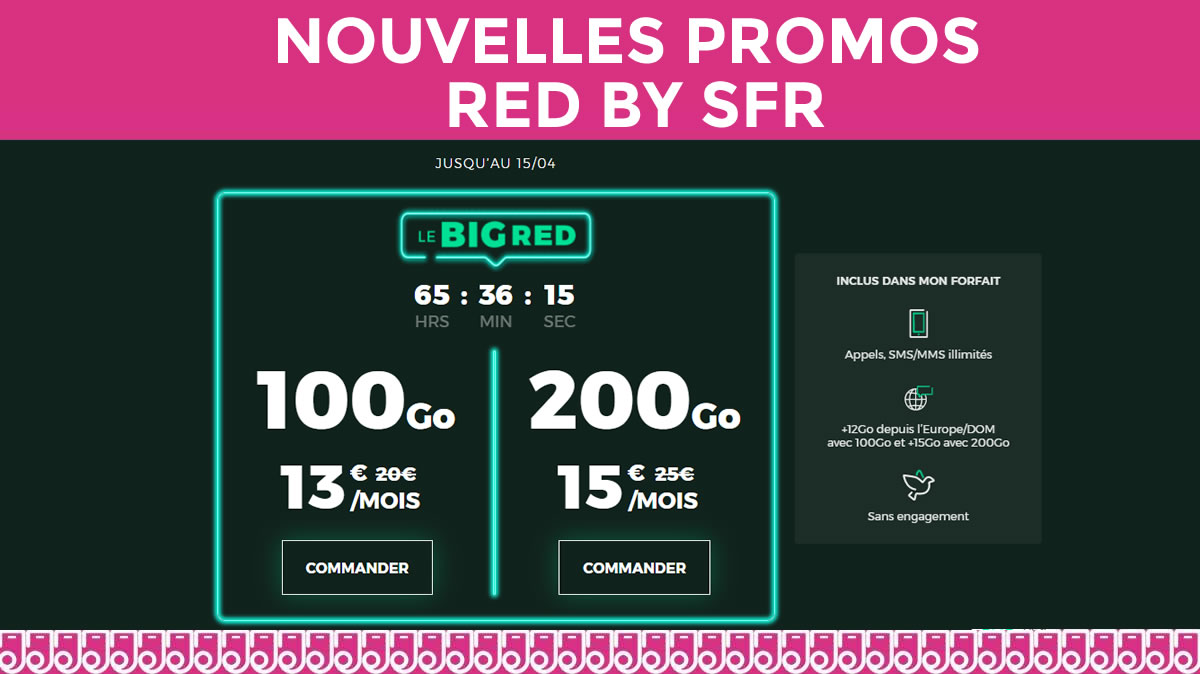 La gamme de forfaits mobiles RED by SFR fait peau neuve ce matin !