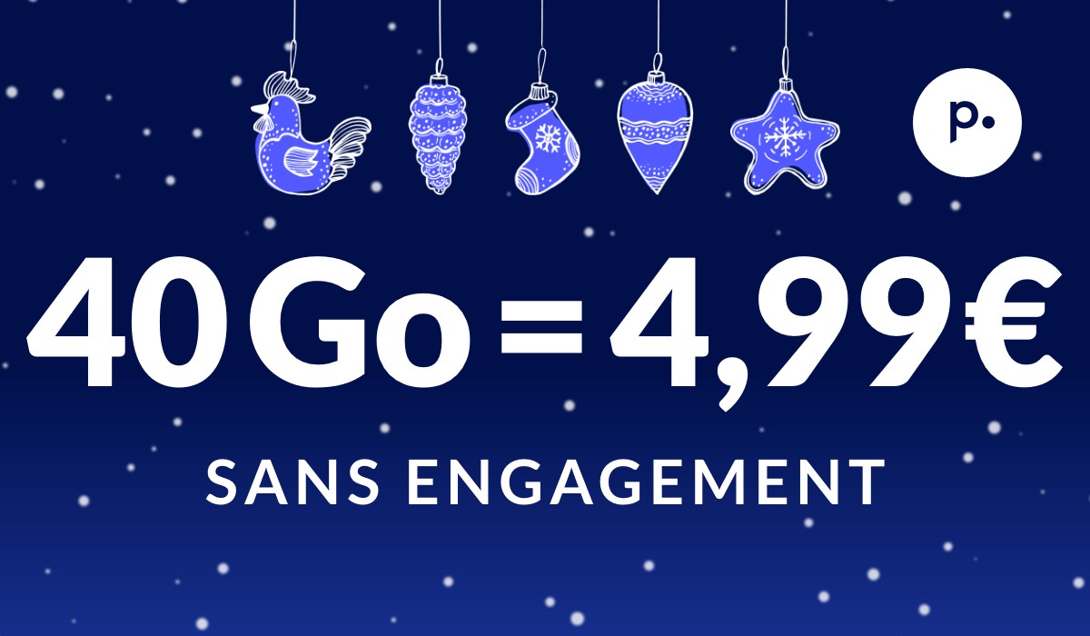 La magie de Noël s’installe chez Prixtel avec ce forfait mobile 40 Go à 4,99 € par mois !