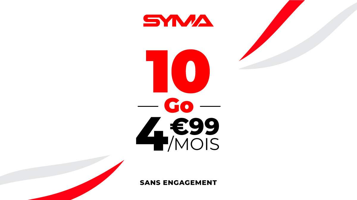 Laissez-vous tenter par ce forfait mobile 10 Go à seulement 4,99 € par mois sans engagement