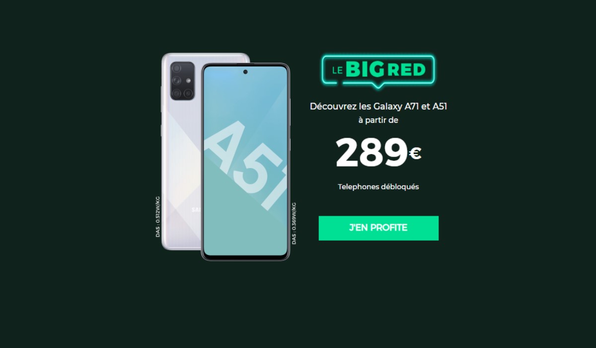 Le BIG RED de ce week-end, c'est aussi deux SAMSUNG à prix dingues