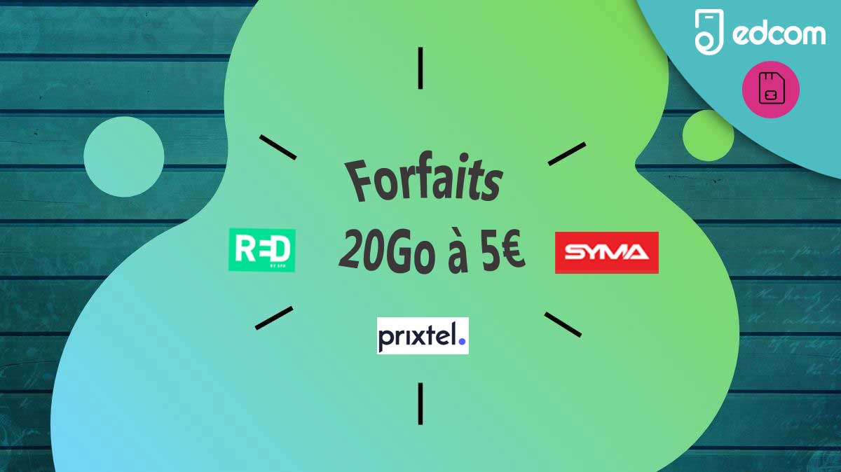 Le TOP 3 des forfaits pas chers avec 20Go de 4G