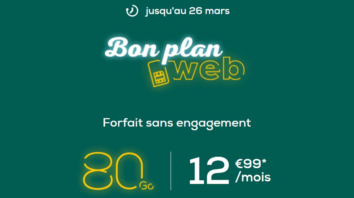 Le bon plan WEB 80 Go de La Poste Mobile touche déjà à sa fin !