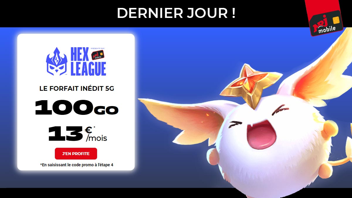 Le forfait pas cher NRJ Mobile spécial HEX League prend fin à minuit !