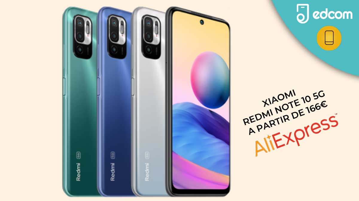 Le tout nouveau Xiaomi Redmi Note 10 5G en promo à 166€ sur AliExpress