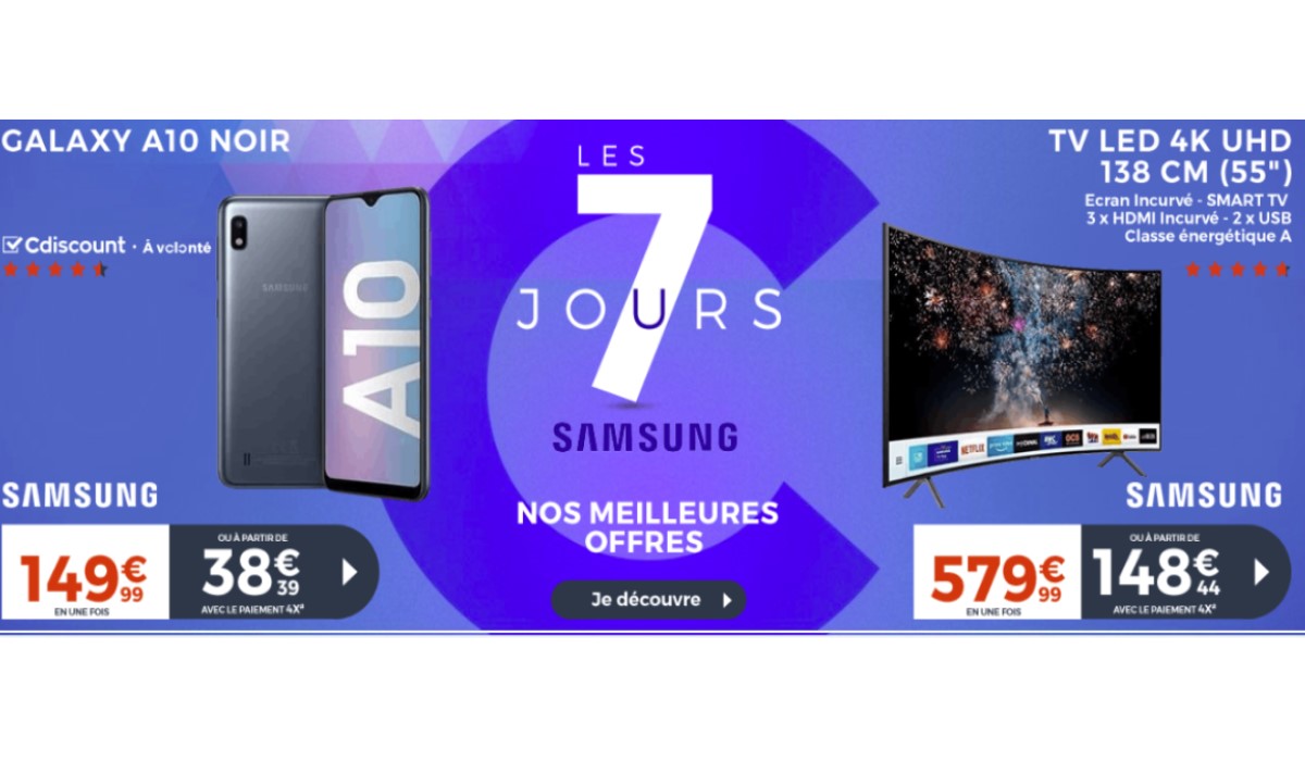 Les 7 jours Samsung : des offres exclusives à découvrir chez Cdiscount