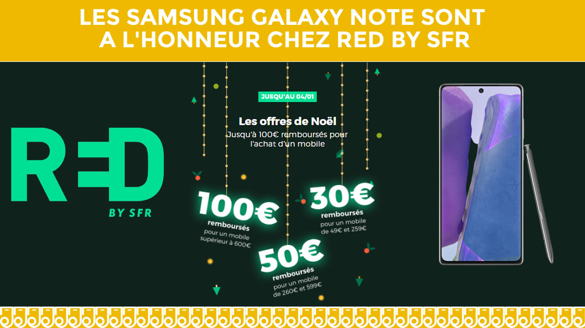 Les Samsung Galaxy Note à l'honneur chez RED by SFR