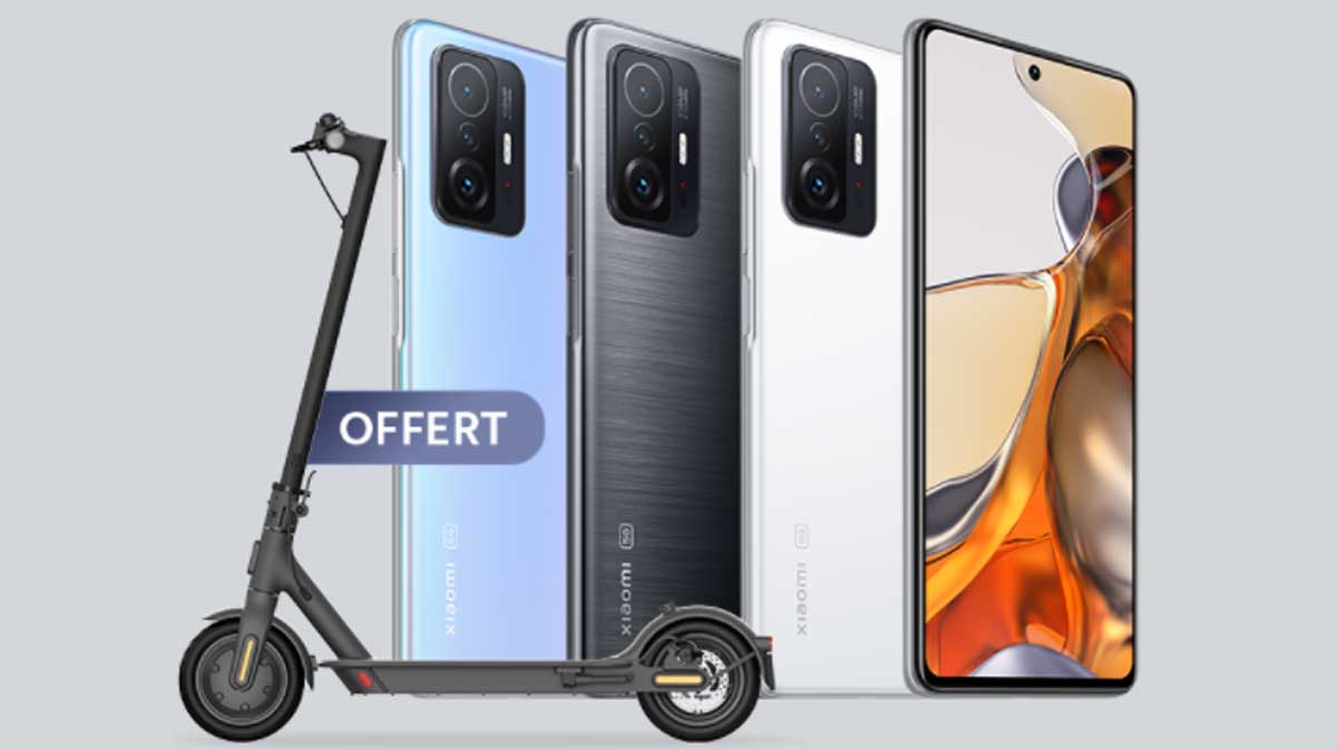 Les Smartphones Xiaomi 11T et 11T Pro en précommande avec une trottinette électrique offerte