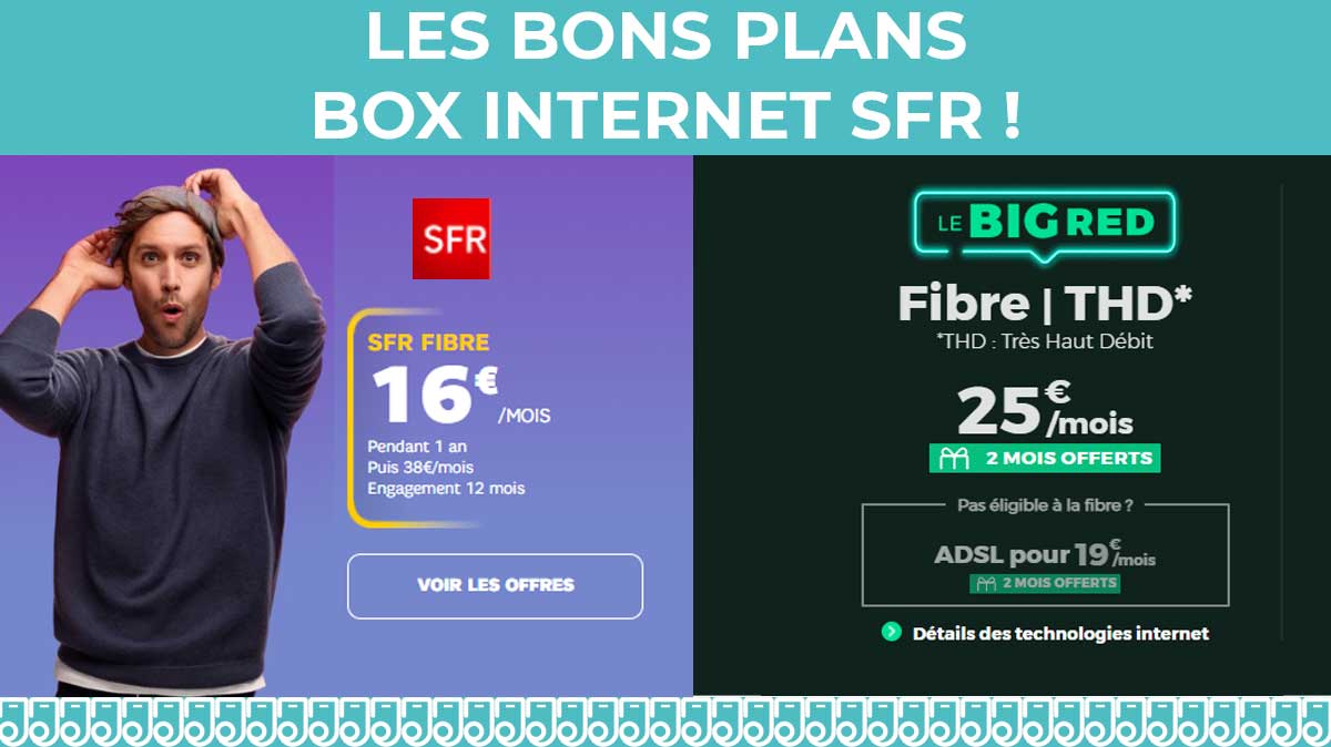 Les bons plans BOX Internet à prix cassés chez SFR et sa marque Low Cost RED by SFR