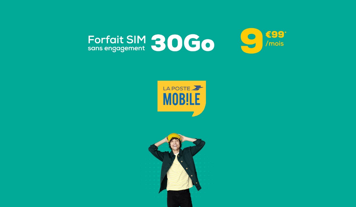 Les bons plans La Poste Mobile avec un forfait illimité 30Go à 9,99€ et la Box Internet à 19,99€