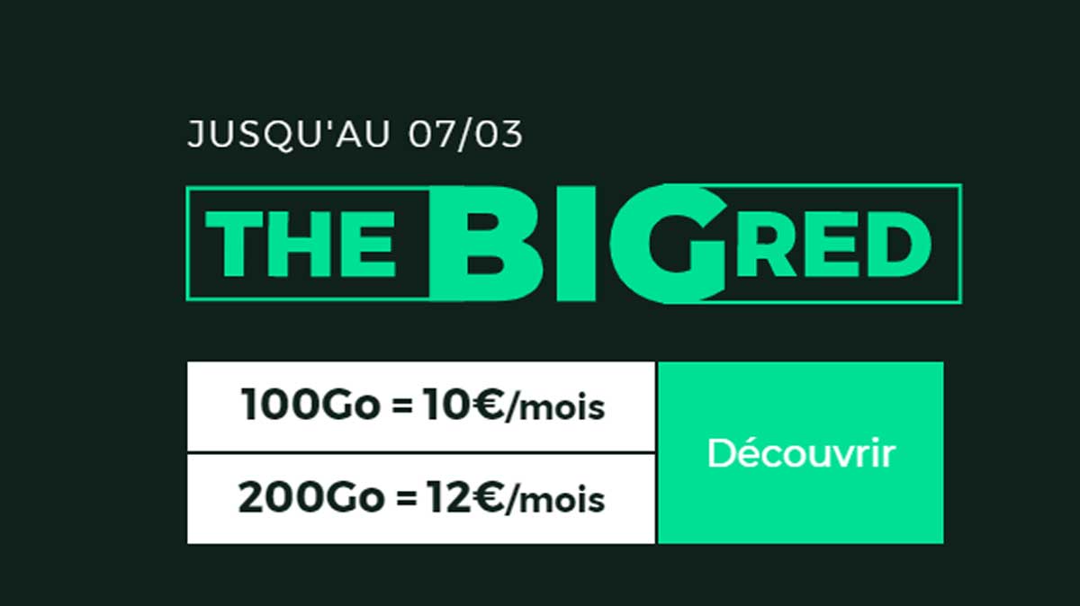 Les deux énormes forfaits mobiles à prix cassés de RED by SFR à saisir avant minuit !