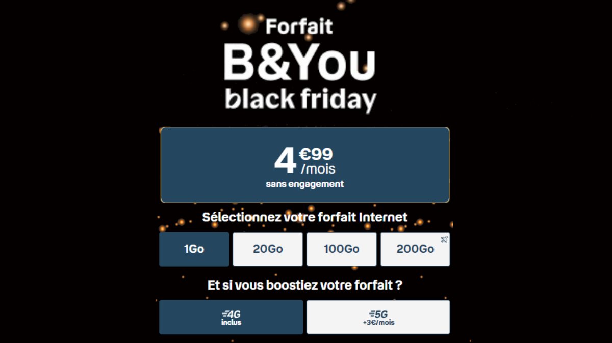 Les offres B&You pour le Black Friday sont arrivées chez Bouygues Telecom !