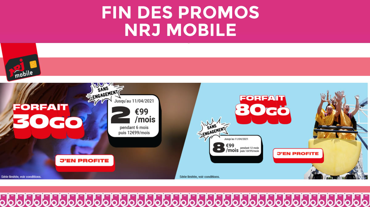 Les promos NRJ Mobile prennent fin dans 1 jour !