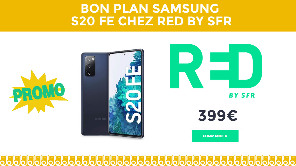 Multipliez les réductions chez RED : Payez que 399€ pour votre Samsung S20 FE