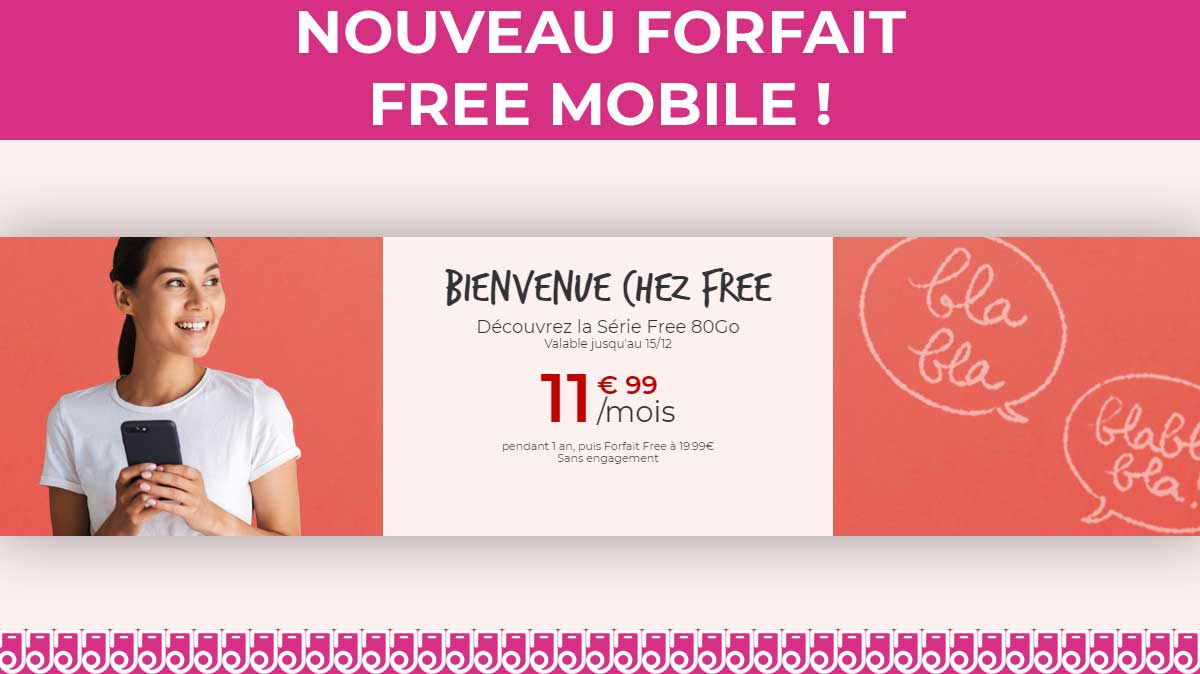 NOUVEAU : Free Mobile lance un nouveau forfait mobile avec 80Go de 4G !