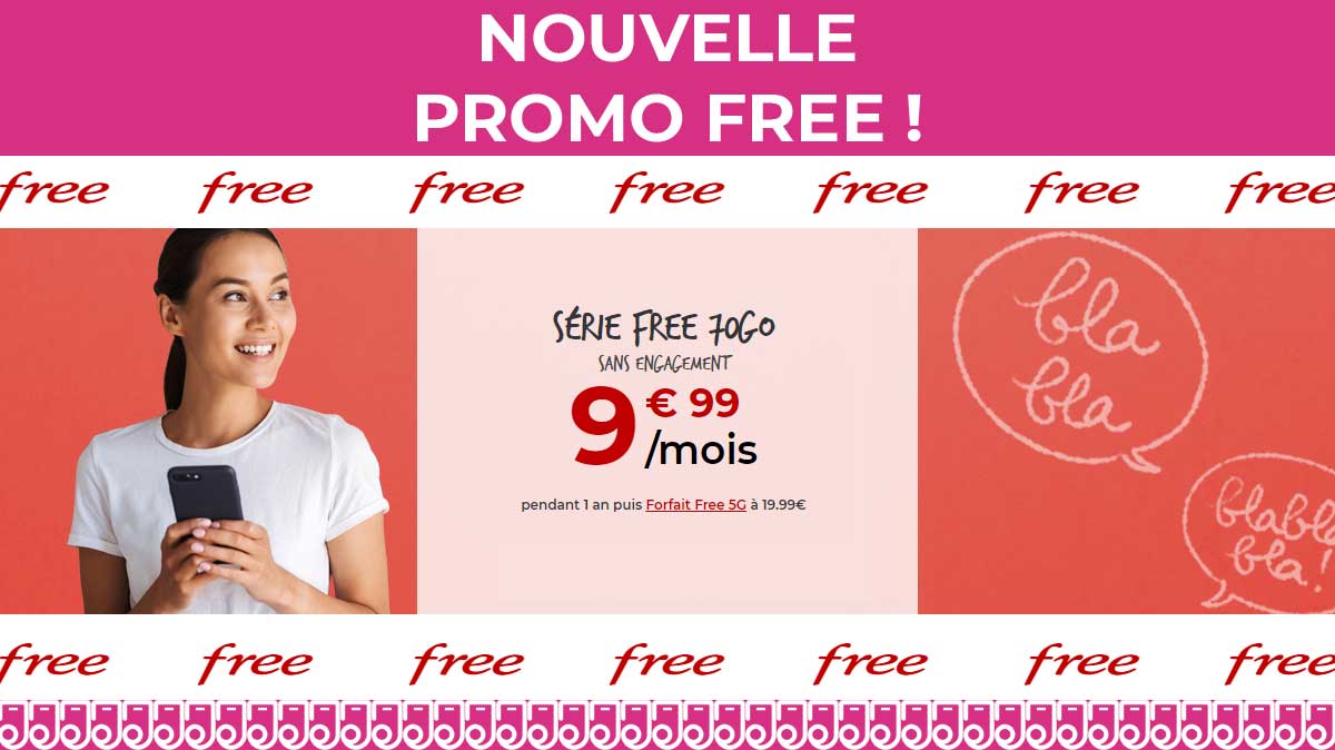 NOUVEAU : Free mobile lance un nouveau forfait mobile 70Go en série limitée à moins de 10€ !
