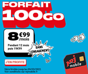 Forfait 100 Go NRJ Mobile