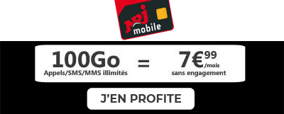 Forfait 100 Go à 7,99 euros de NRJ Mobile