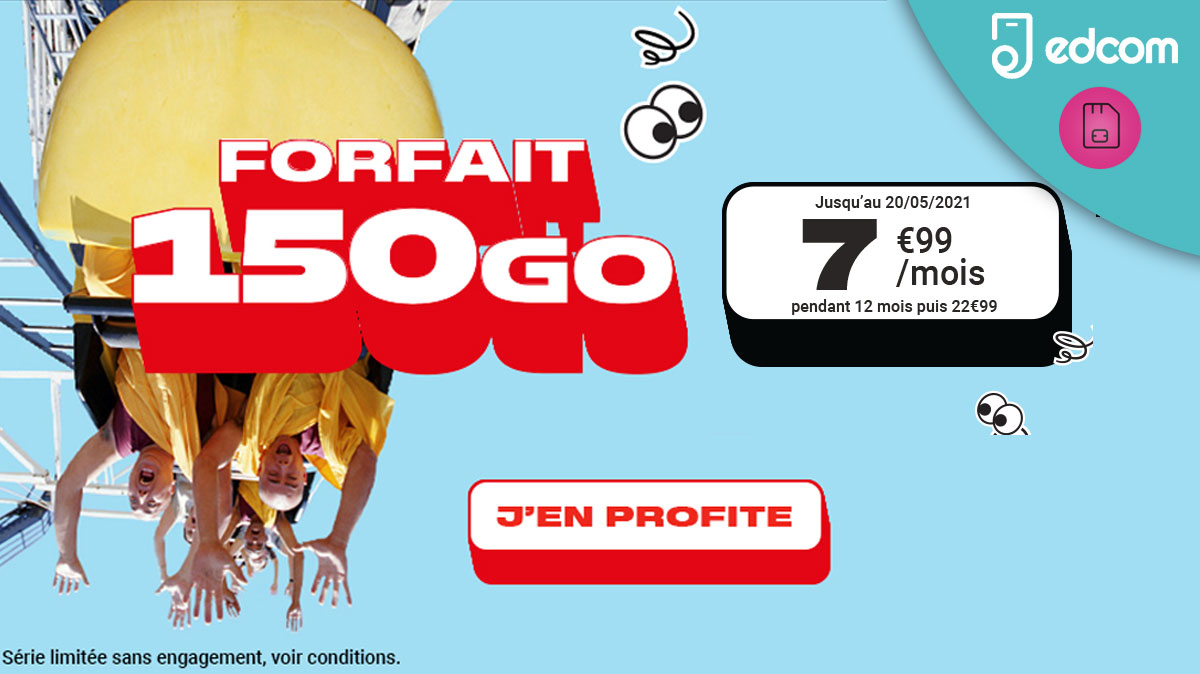 NRJ Mobile : Le forfait sans engagement avec 150Go en promo à 7.99€ expire ce soir