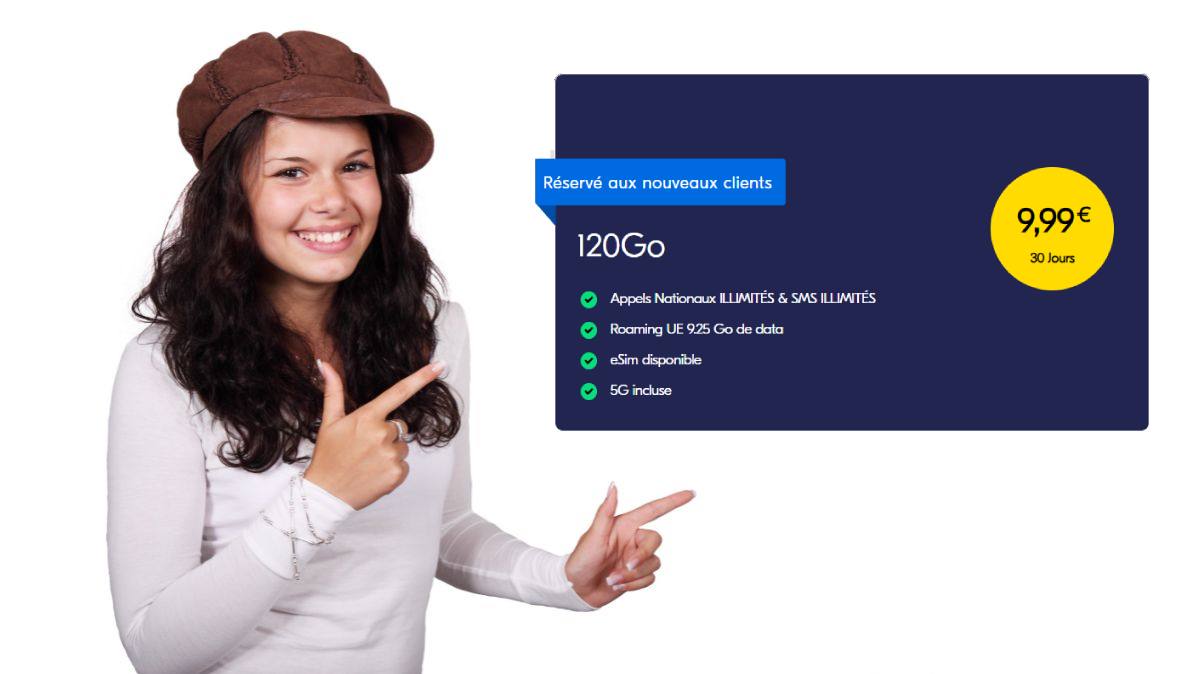 Ne ratez pas ce super forfait mobile avec 120Go de 5G à moins de 10€ sur le réseau Bouygues Telecom