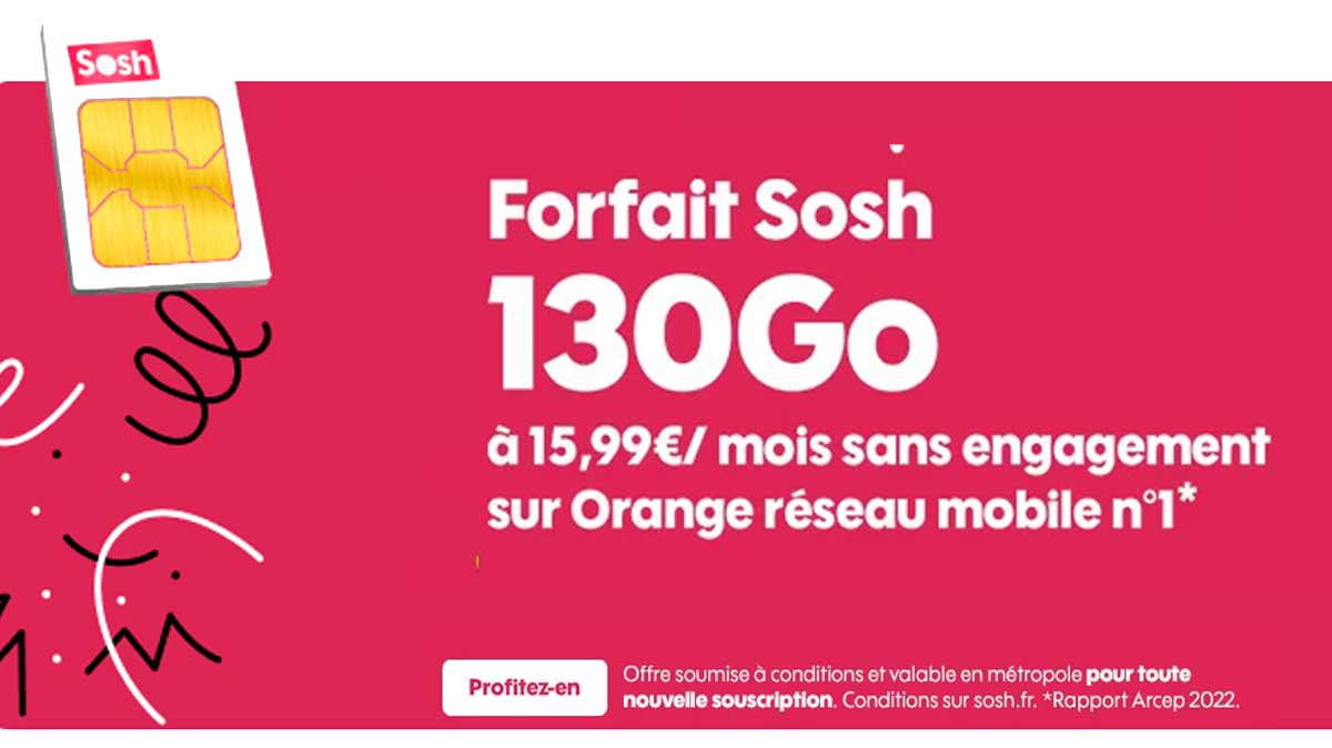 Ne ratez pas les deux promos forfaits illimités de SOSH pour profiter du réseau Orange à petit prix