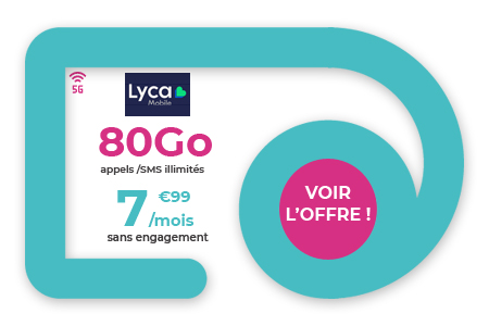 Promo Lyca Mobile forfait 5G 80 Go