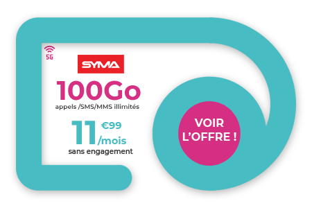 Syma mobile 100 Go deux mois offerts