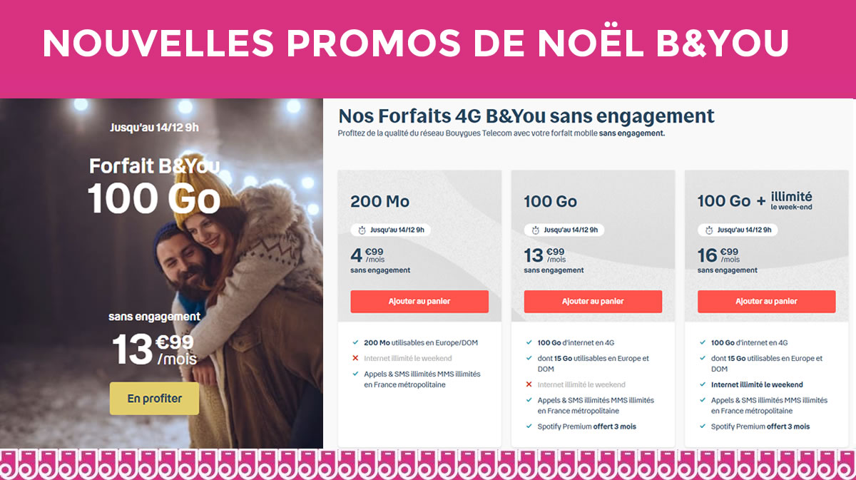 Noël en vue chez B&You avec des promos B&You étincelantes !