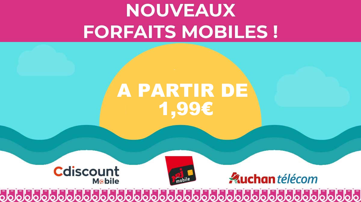 Nouveautés : Découvrez le beau panel de forfaits mobiles illimités à partir de 1,99€