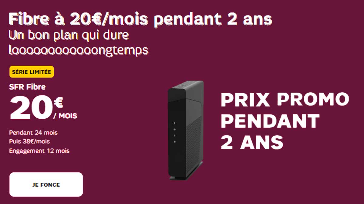 Nouvelle Série Limitée BOX SFR : le bon plan Internet à 20€ par mois qui dure 2 ans !