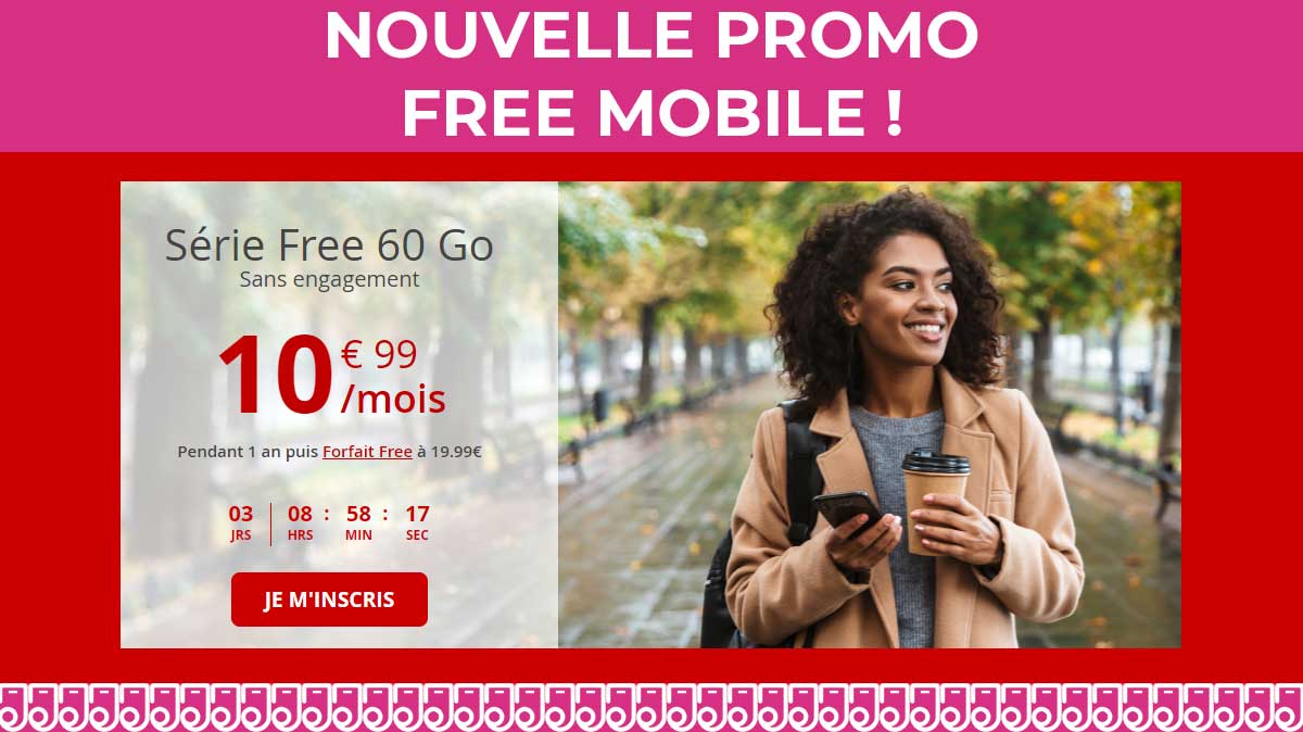Nouvelle promo pour Free mobile avec un nouveau forfait illimité à 10,99€ !