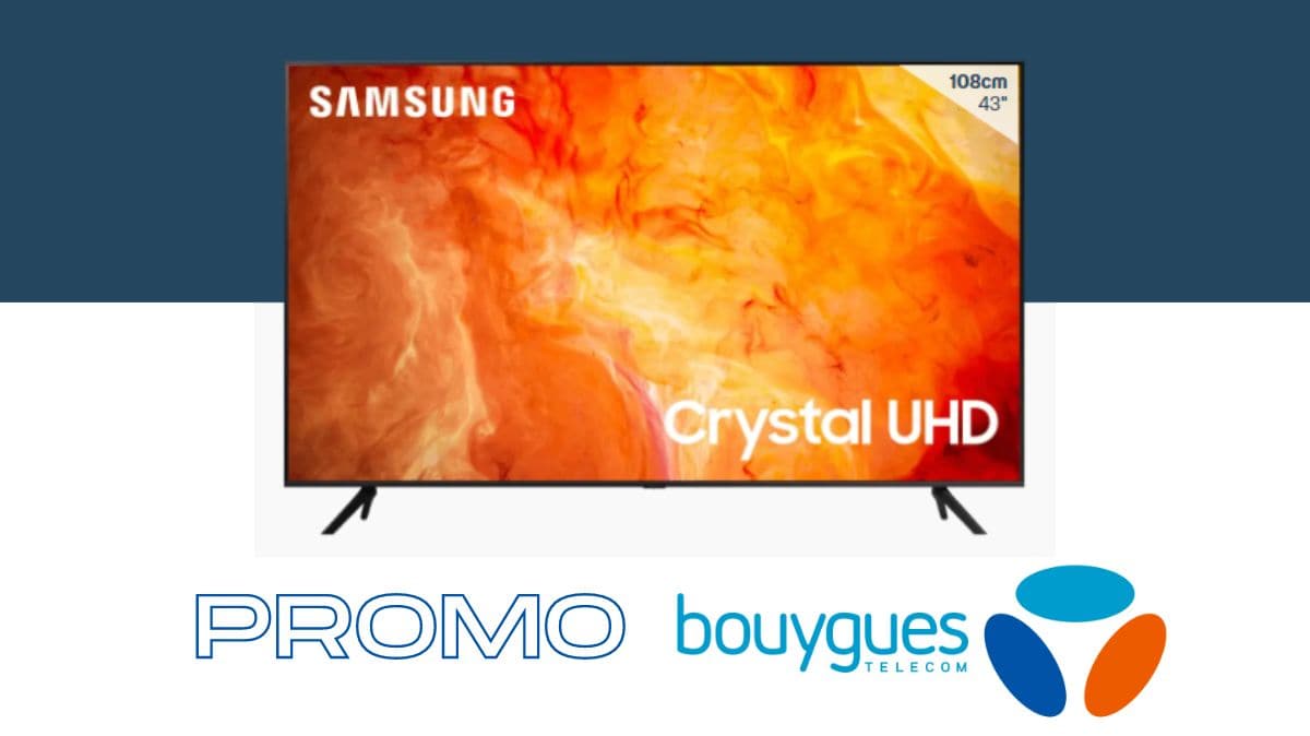 Offre incroyable : la Smart TV Samsung 108 cm est à 49 € seulement chez Bouygues Télécom, soit 89 % de remise !