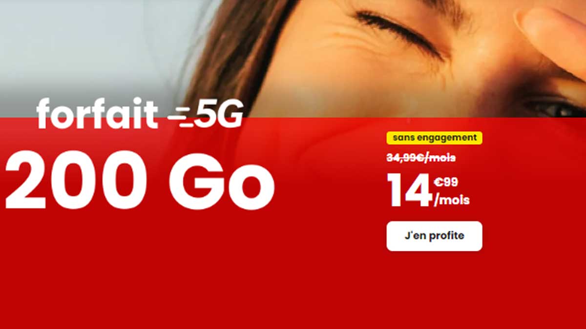 Offre spéciale : comment obtenir ce forfait mobile 5G avec 200Go au prix canon de 14.99€ ?