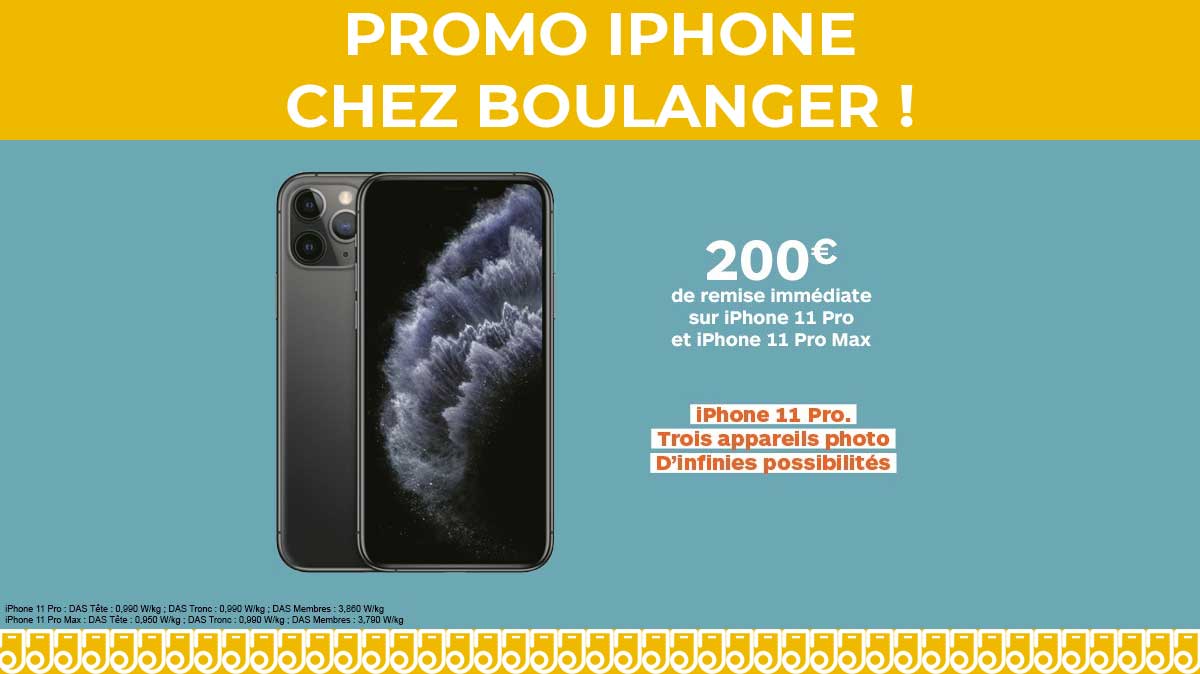 PROMO APPLE : 200€ de réduction sur l'iPhone 11 Pro et l'iPhone 11 Pro Max