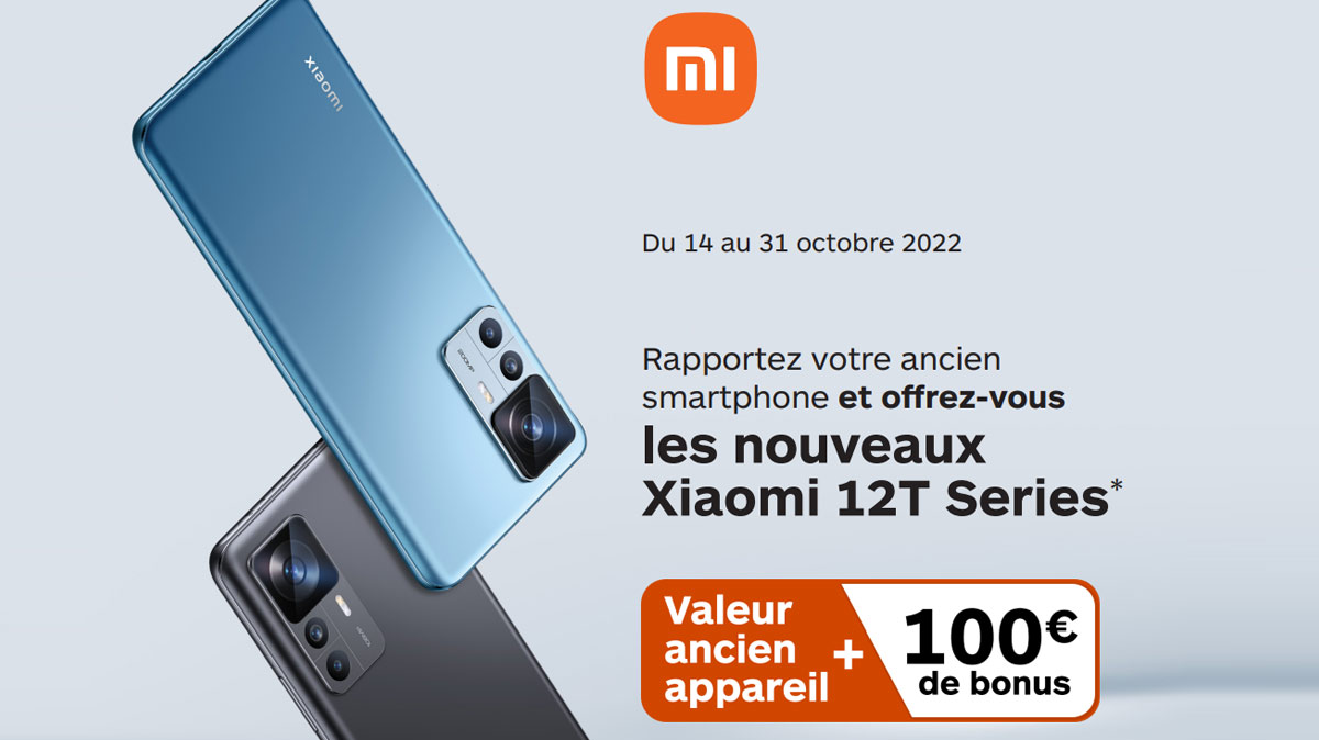 PROMO : Le Xiaomi 12T est à seulement 549€ grâce à ce bonus reprise de 100€ !