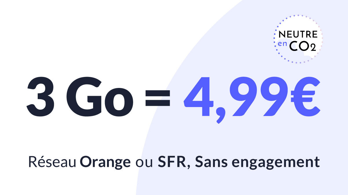 BON PLAN : un forfait mobile économique et écologique dès 4.99€ sur Orange ou SFR