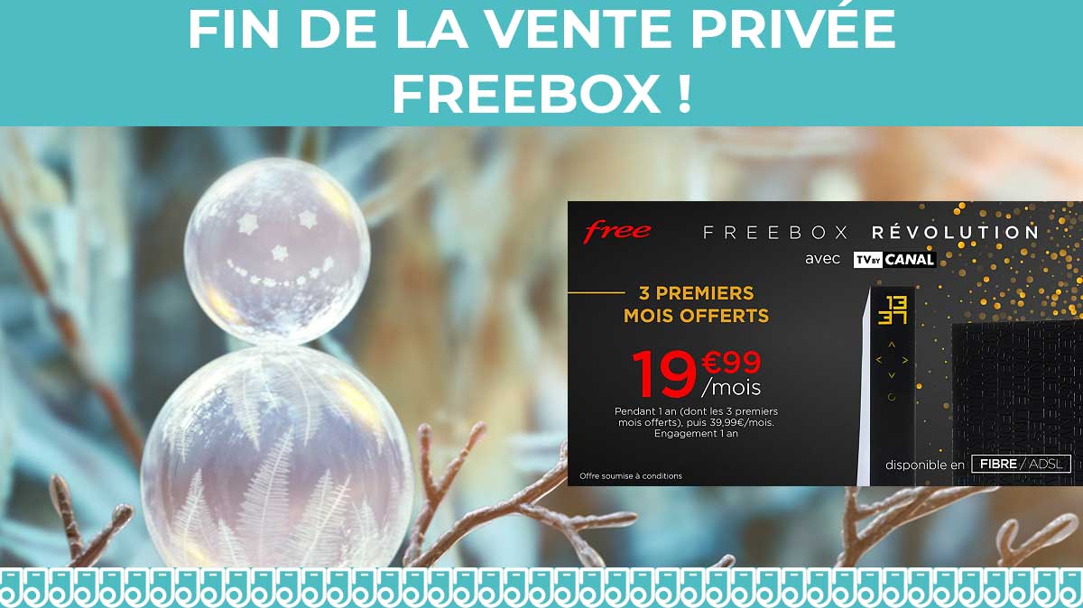 Plus que quelques heures pour profiter de 3 mois gratuits avec la vente privée Freebox !