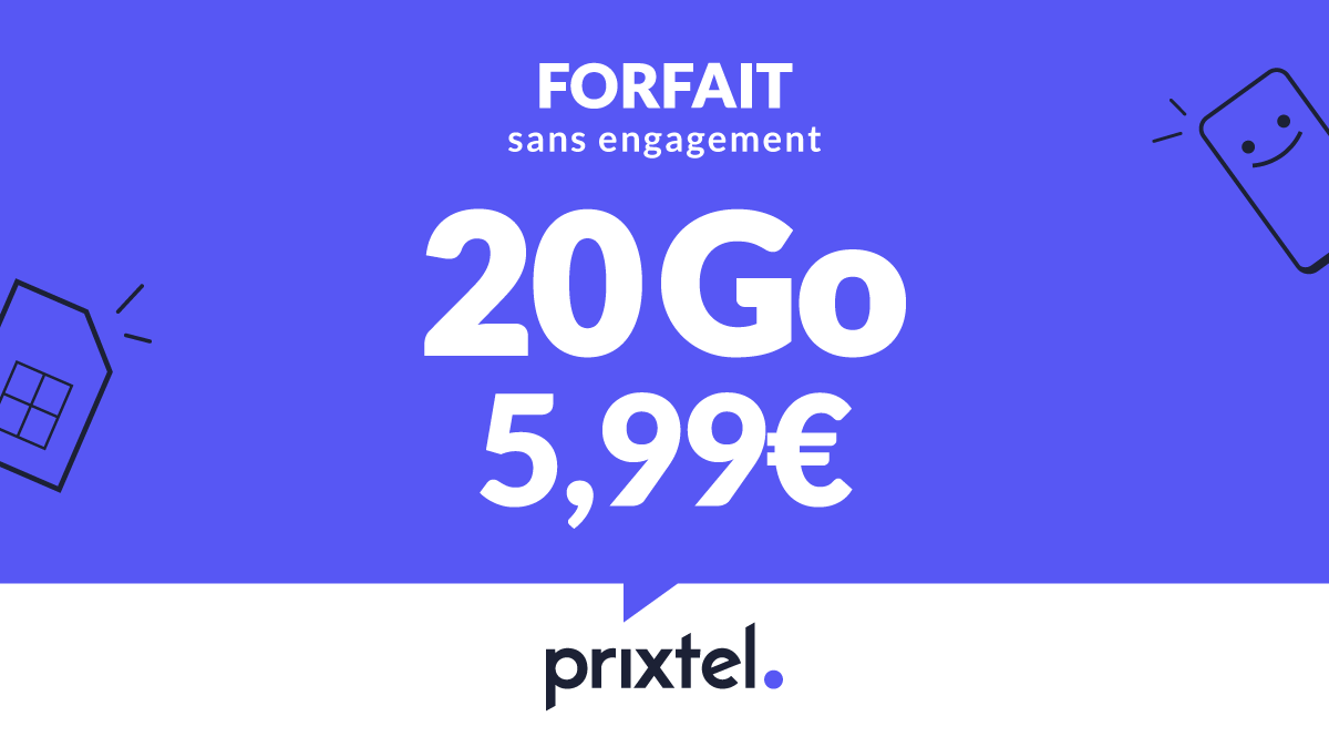 Forfait Le petit 20 à 60 Go Prixtel