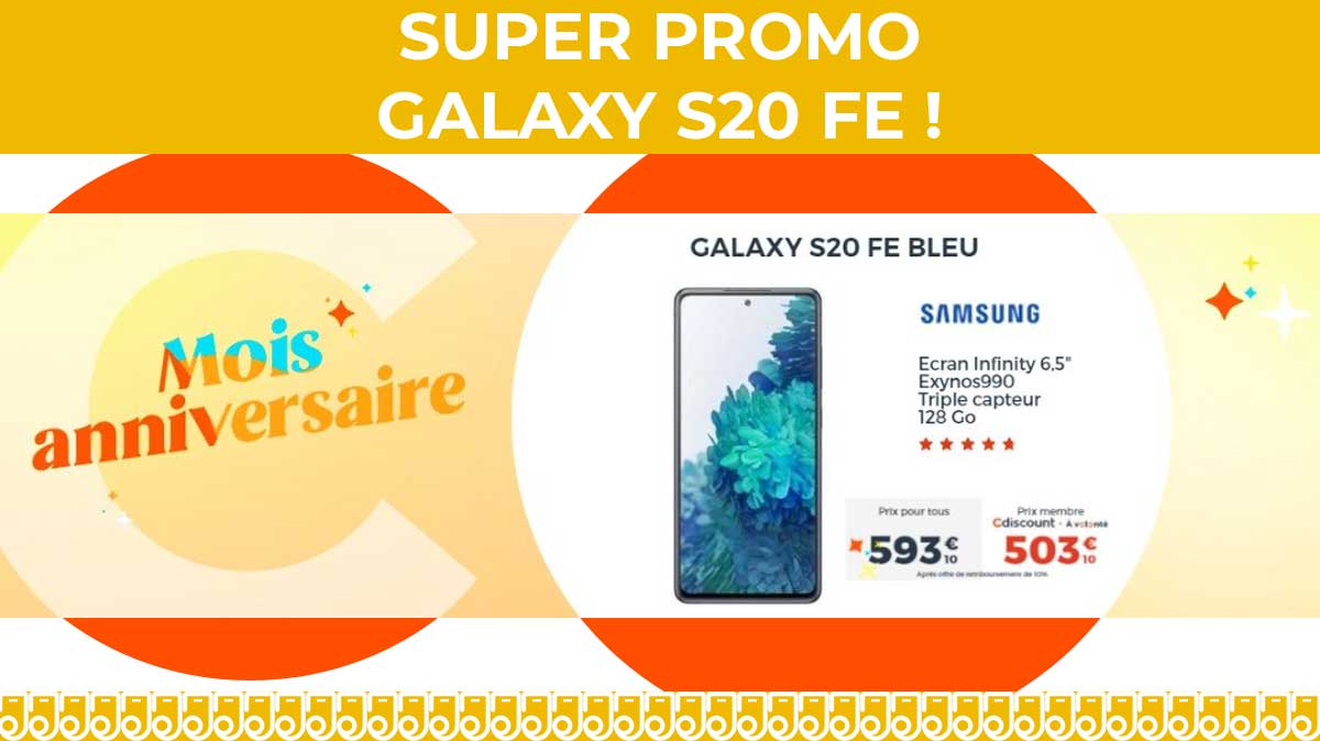 Profitez d'une super promo sur le Galaxy S20 FE chez Cdiscount !