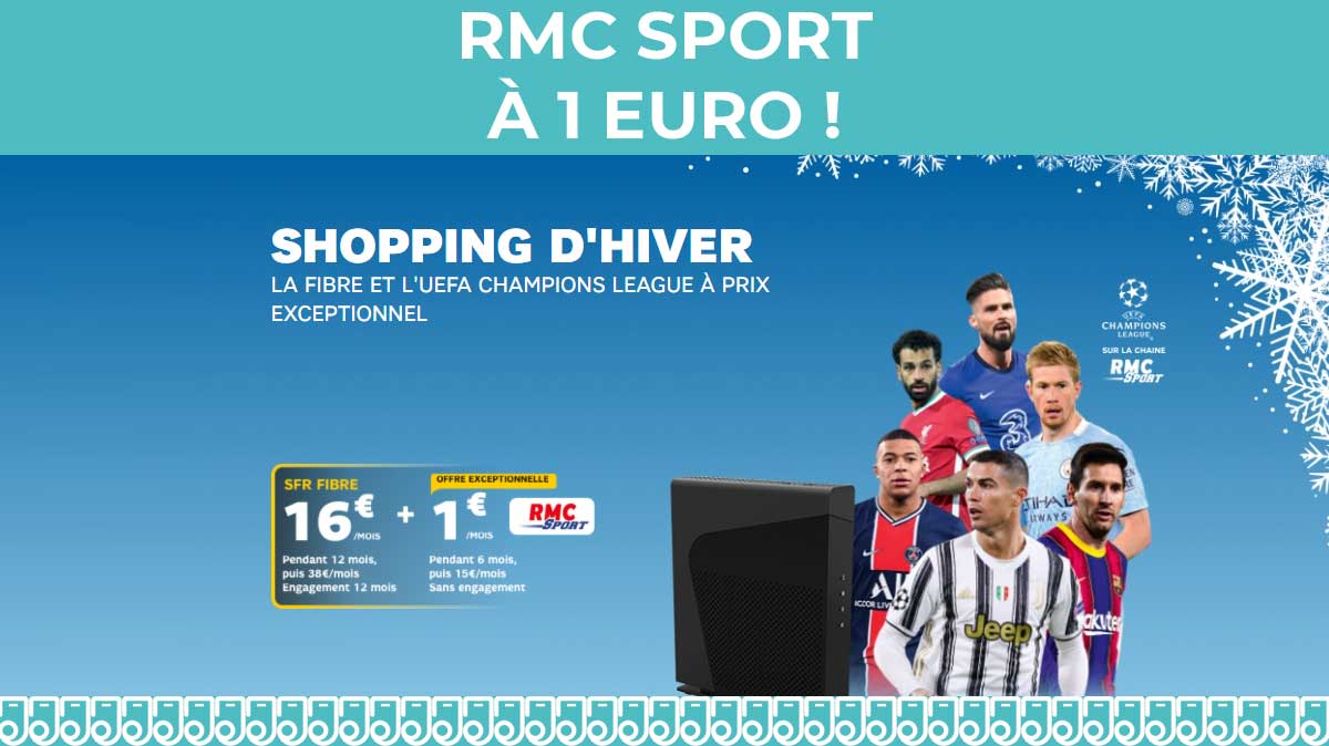 Profitez de la promo RMC SPORT à seulement 1€ avec la box SFR !