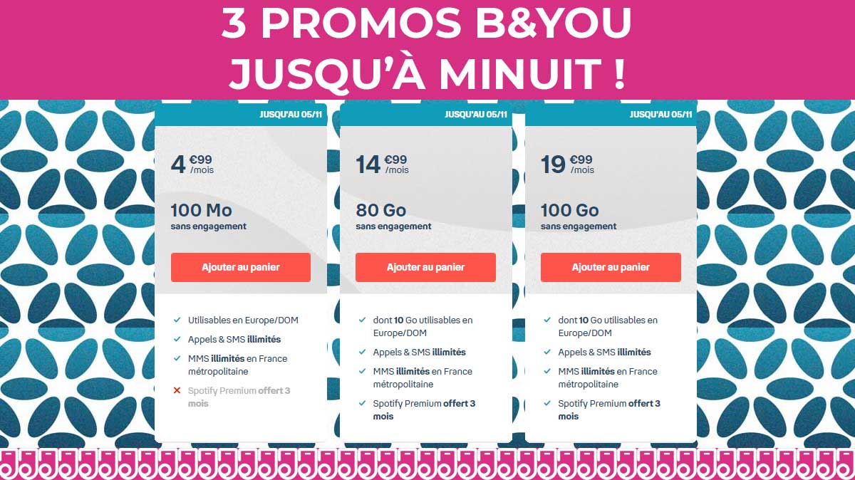 Profitez des forfaits Bouygues en promo, seulement jusqu'à minuit !