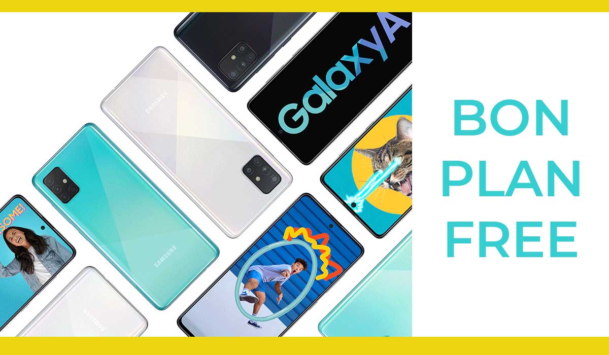 Promo Samsung : 80€ de remise sur les Samsung Galaxy A51 et A71 chez Free mobile