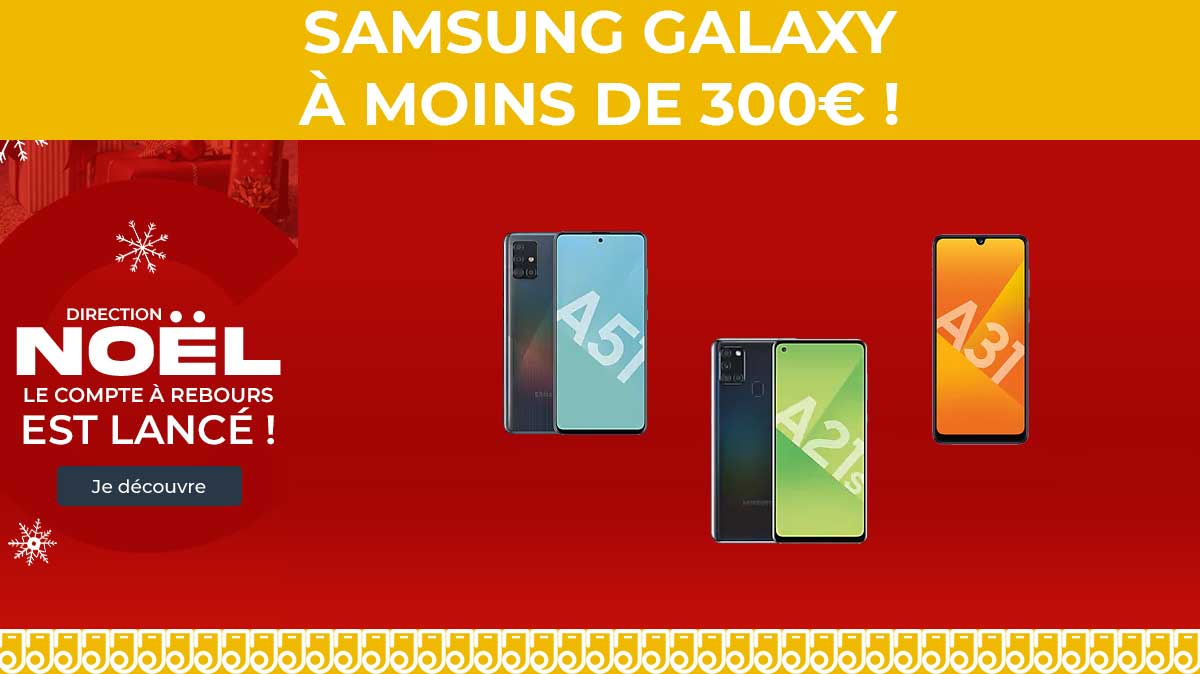 Promo de Noël : 3 promos Samsung Galaxy à moins de 300€ chez Cdiscount !
