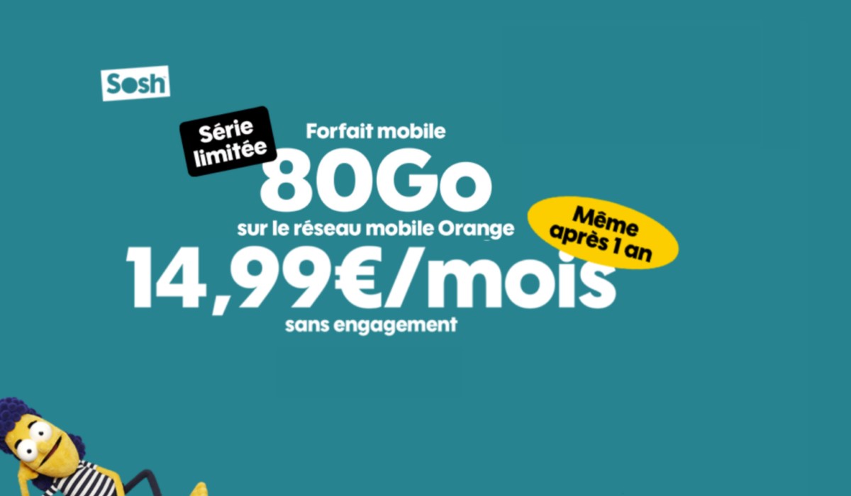 Promo forfait mobile Sosh 80 Go : dernier jour pour en profiter !