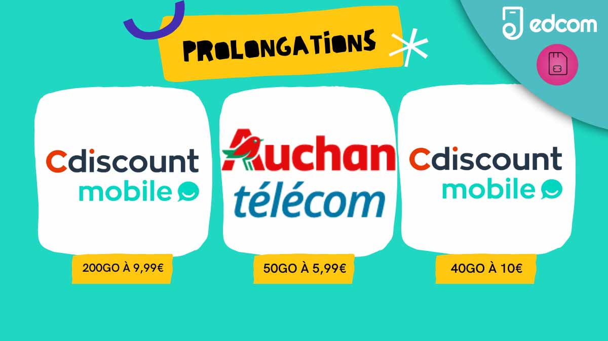 Quelques journées de plus sont accordées aux bons plans forfaits Auchan et Cdiscount