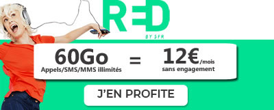 60 Go pour 12 euros par mois chez RED by SFR