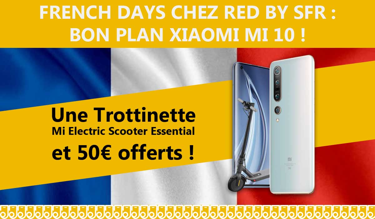 RED by SFR anticipe les French Days et vous offre une trottinette électrique pour l'achat d'un Xiaomi Mi 10
