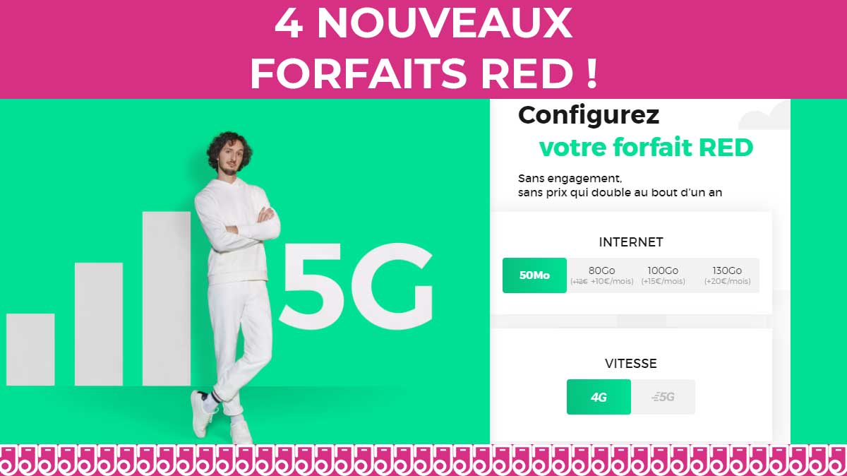 RED by SFR lance 4 nouveaux forfaits mobiles en promo dont un forfait 5G !