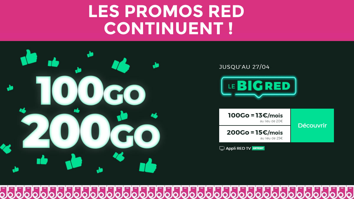 RED by SFR offre 6 jours de plus à ses promos exceptionnelles LE BIG RED !
