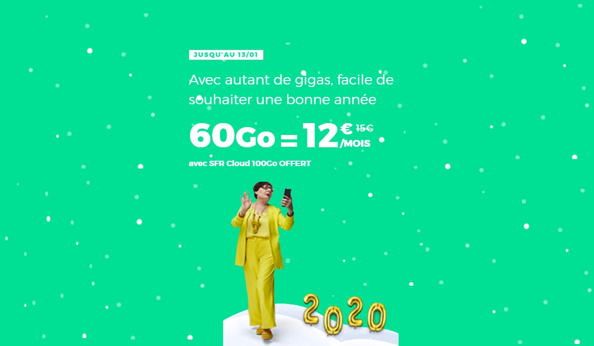 RED prolonge d'une semaine sa promo RED 60Go à 12€ et offre Le Cloud SFR 100Go